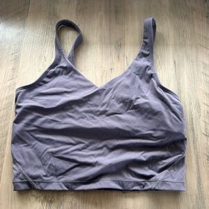 Grey Purple Workout Top